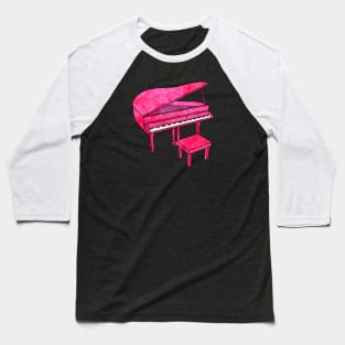 Pink Piano Baseball T-Shirt